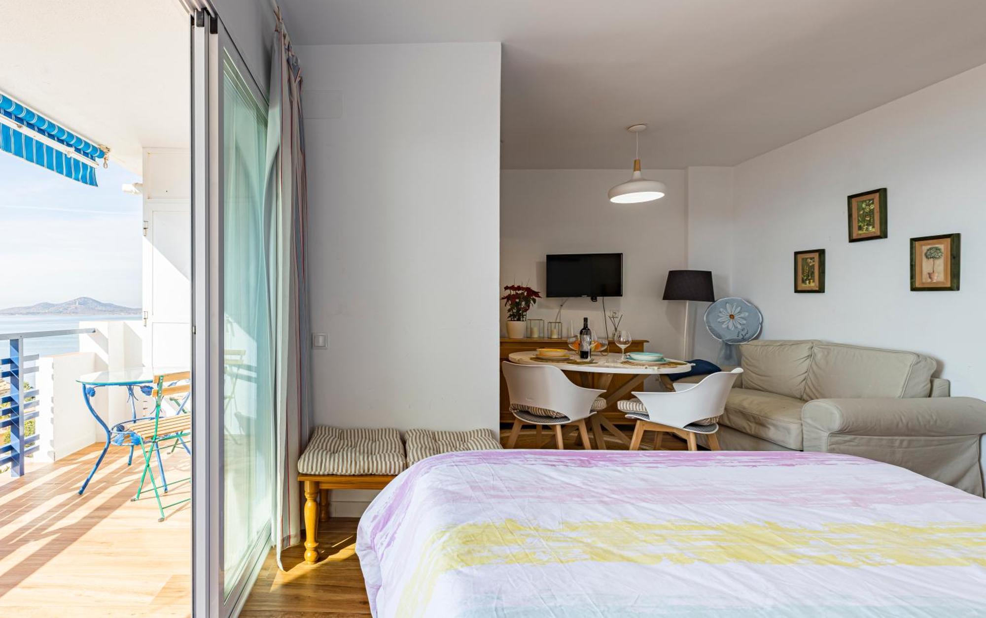 The Manga Beach Sea View Studio Crystal Clear Water & Sandy Beach, Fibre Wifi & Airco La Manga del Mar Menor Exterior foto
